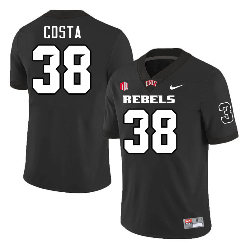 #38 Caden Costa UNLV Rebels College Football Jersey Stitched-Black